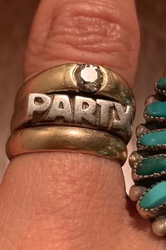 **Please note all sales are final.**Party Ring - Comes in Sterling Silver and Solid Brass.**Contents*** Brass\u00a0**Dimensions*** Size 6.5* Size 8