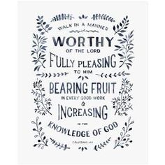 an image of a bible verse with the words, worry and fruit in black on white