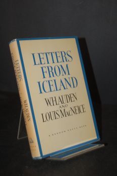 the book letters from iceland by whadden and loismance is sitting on a table