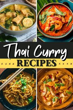 thai curry recipes with text overlay