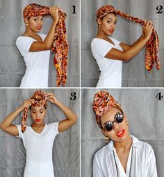 Tie A Turban, African Head Scarf, Head Scarfs, Head Wraps For Women