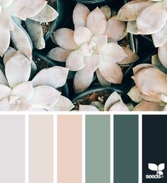 the color scheme is green, brown and white with some pink flowers on top of it