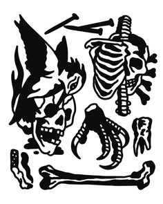 an image of skull and bones stencils