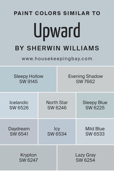 the paint colors similar to upward by sheryln williams, including blue and gray