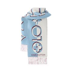 LOUIS VUITTON® - Duo Infinity Scarf - Blue Scarf Louis Vuitton, Louis Vuitton Official Website, Louis Vuitton Official, Monogram Bag, Buckle Shoes, Silver Jewelry Fashion, Cold Season, Jacquard Weave, Blue Wool