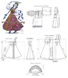 Russian Traditional Clothing, European Costumes, Russian Clothing, Craft Room Design, Folk Doll, Doll Dress Patterns, Costume Patterns, Russian Fashion, Fashion Sewing Pattern