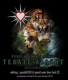 the poster for an upcoming show featuring two tigers and a woman with a heart on her chest