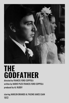 the poster for the film, the godfater starring marion brando and frances coppola