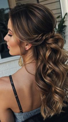 Sunny Days, Fun Hair: 15 Summer Hairstyles for Every Length 44 Bridesmaid Hairstyles Dark Hair Half Up, Bachelorette Hair Ideas, Wedding Hairstyles Brunette Medium, Maid Of Honor Hairstyles Brunette, Long Updo Hairstyles Wedding, Bridal Hair Thick Long, Bridesmaid Hairstyles For Long Hair Brunette, Long Hair Bridesmaid Hairstyles, Maid Of Honour Hairstyles