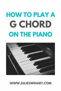 the cover of how to play a cm chords on the piano by juliawhatt com