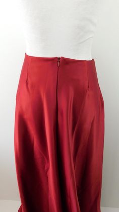 50% HELLO FALL SALE Vintage 1990s Burgundy Red Silky Long A Line Full Length Maxi Formal Lined Shiny Fitted Red Mini Skirt For Evening, Red Lined Skirt For Evening Wear, Red Fitted Flared Skirt Bottoms, Red Lined Maxi Skirt For Evening, Red Relaxed Skirt For Parties, Red Relaxed Skirt Bottoms For Party, Fitted Red Lined Skirt, Evening Red Lined Maxi Skirt, Elegant Red Skirted Bottoms