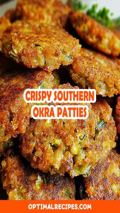 crispy southern okra patties recipe with title