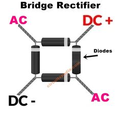 the bridge rectifer has two different types of wires