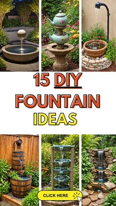 15 diy fountain ideas that are easy to make and great for your garden or yard