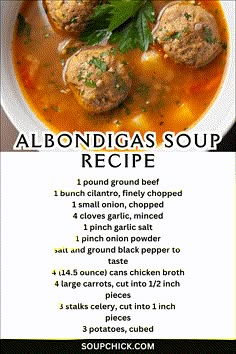 the recipe for this soup has meatballs and vegetables