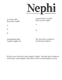 an image of a nephi poem written in black and white