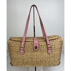 For Sale Is A Kate Spade Wicker Shoulder Bag. This Is In Overall Good Condition However There Is Some Damage On One Of The Sides As You Can See In The Photos. There Are A Couple Stains On The Inside. The Straps Are In Good Condition. Please See All Photos. Thanks For Looking. Daily Use Basket Bag With Detachable Handle, Chic Natural Color Bags For Picnic, Elegant Travel Shoulder Bag In Basket Shape, Elegant Travel Shoulder Bag With Basket Shape, Chic Tote Shoulder Bag For Picnic, Elegant Travel Basket Shoulder Bag, Chic Tote Bag For Picnic, Chic Beige Shoulder Bag For Picnic, Chic Brown Bag For Picnic