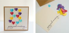 9 DIY ANNIVERSARY CARD IDEAS with FREE Printables Diy Hot Air Balloons, Diy Anniversary, Small Envelopes, Beautiful Handmade Cards