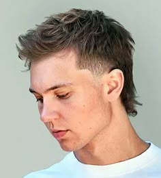 Euro Hawk Haircut, Classy Mullet, Short Mullet Haircut Men, Faded Mohawk Boys, Trendy Mullet, Temp Fade, Popular Boys Haircuts, Modern Mullet Haircut, Baseball Haircuts