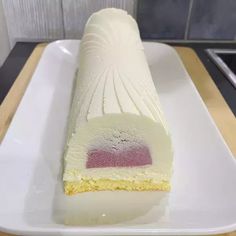 a piece of cake sitting on top of a white plate