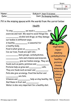 a carrot with words and pictures on it