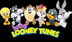 the looney tunes logo with many cartoon characters