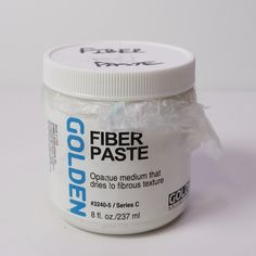 a close up of a jar of fiber paste