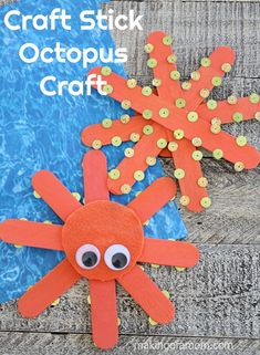 an octopus craft made out of construction paper