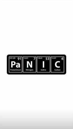 the symbol for panic is shown in black and white