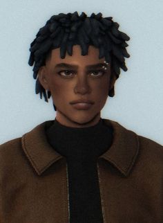 an animated image of a woman with dreadlocks