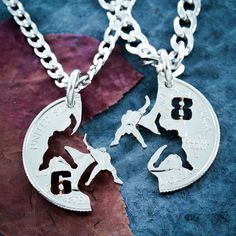 Ice Hockey Aesthetic, Hockey Necklace, Relationship Jewelry, Necklaces Personalized, Hockey Jewelry, Jewelers Saw, Hockey Aesthetic, Best Friends Necklace, Friends Necklace