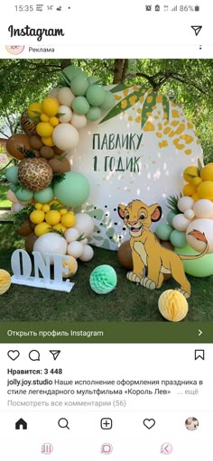 the lion king birthday party on instagram