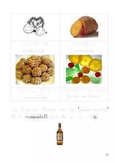 an image of food and drinks in spanish