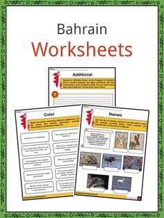 two worksheets with different types of animals