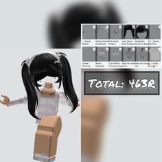 Skin Roblox Girl, High Pigtails, Girl Avatar, 8 Birthday