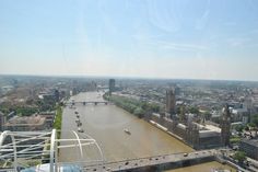 an aerial view of the river thames in london