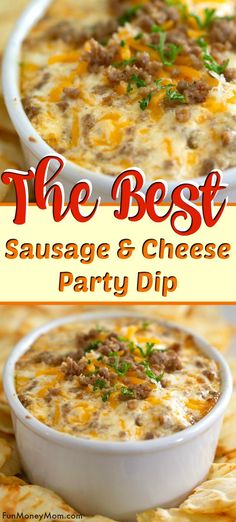 the best sausage and cheese party dip