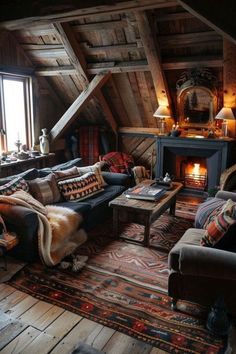 Old Cabin Interior, Barndominium Decor, Log Cabin Living Room, Paint Color Combinations, Texas Home Decor, Taupe Paint, Log Cabin Interior, Cozy Rooms