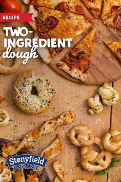 two - ingredient doughnuts with pretzels and pizza