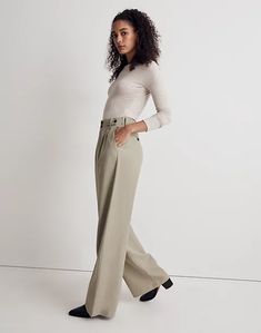 Harlow Wide-Leg Pants Wide Leg Pants Outfit, Leg Pants Outfit, Cropped Pants Women, Vintage Flare, Petite Pants, Madewell Jeans, Tapered Pants, Cargo Pants Women, Madewell Denim