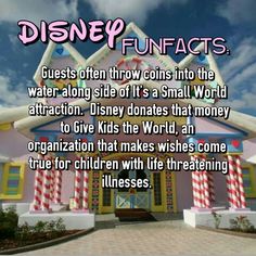 a pink house with the words disney fun fact on it