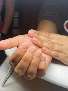 Nude Overlay Nails, Natural Acrylic Overlay, Short Acrylic Overlay Nails, Overlay Nails Natural, Short Nude Nails Acrylic, Acrylic Overlay Nails Short, Jan Nails, Acrylic Overlay Nails, Biab Nails