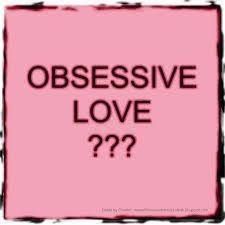 a pink square with the words obsesive love?