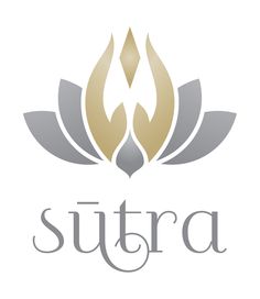 the logo for sutraa, a yoga and health center in new york city