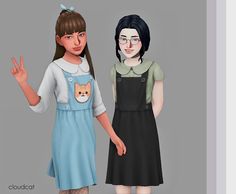 Sims 4 Cc Kids Clothing, Sims 4 Children, Shirt Dress Outfit, The Sims 4 Download, Sims 4 Cas, Sims 4 Game