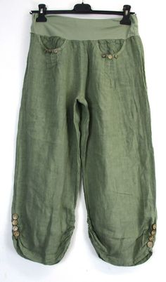 #ad Premium Quality Lagenlook 100% Linen Italian Cropped Trousers One Size: Regular & One Size:Plus, Fashion Clothing Plus Size Slow Fashion, Lagenlook Clothing, Favourites List, Lagenlook Style, Linen Fashion, Party Clothes, Fabulous Clothes, Cropped Trousers, Linen Clothes