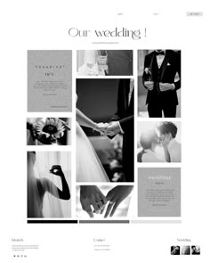 the wedding website is clean and ready to use