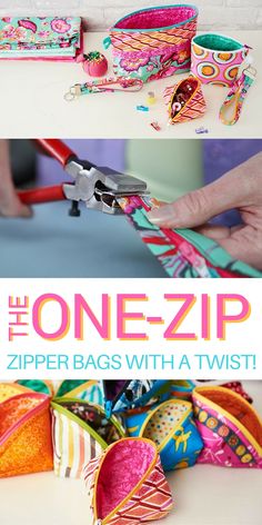 the one - zip zipper bags with a twist