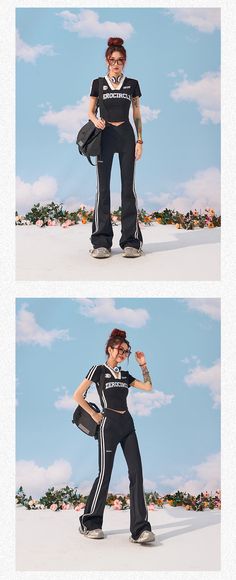 Age: 18-24 years oldSize: XS S M L XLStyle: StreetStreet: Sports and leisureWomen's trouser waist height: natural waistColor classification: BlackSKU: K01629E32Year Season: Summer 2023Thickness: RegularTrouser length: Long pantsWomen's pants type: Micro-flared pantsMaterial composition: Polyamide fiber (nylon) Flare Yoga Pants, Black Side, Type Of Pants, Side Stripe, Slim Waist, Graphic Image, Cropped Top, Flare Pants, Trousers Women