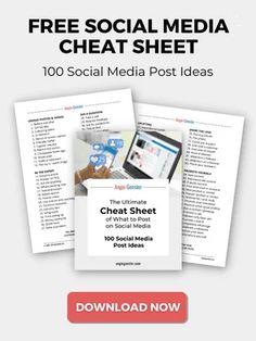 the free social media chat sheet